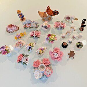 Vintage Bone China Lot Royal Adderley Aristrocrat Goebel Limoges Floral England